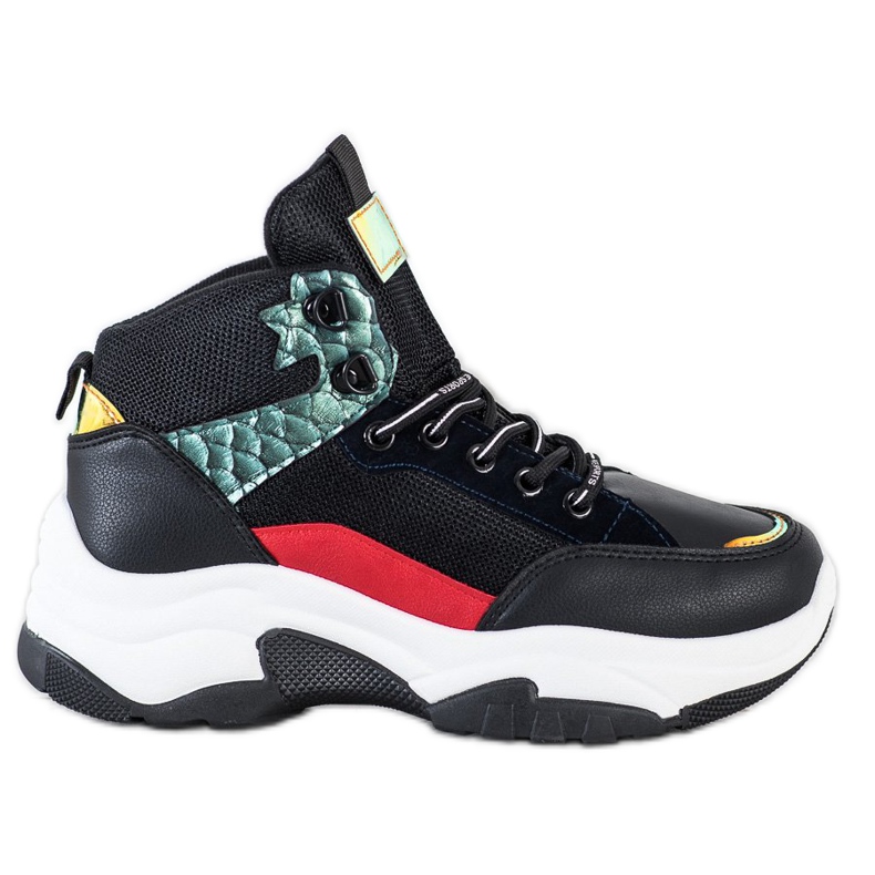 SHELOVET Värikkäät lenkkarit musta monivärinen