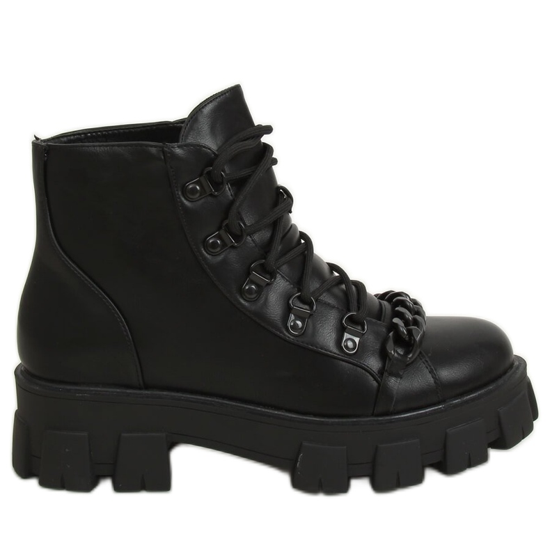 Mustat korkeapohjaiset saappaat NC1106 Musta