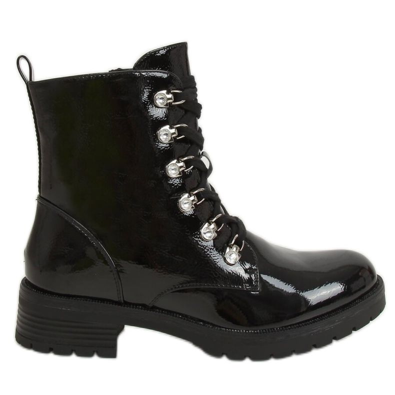 Mustat lakatut saappaat 7982-PA Musta