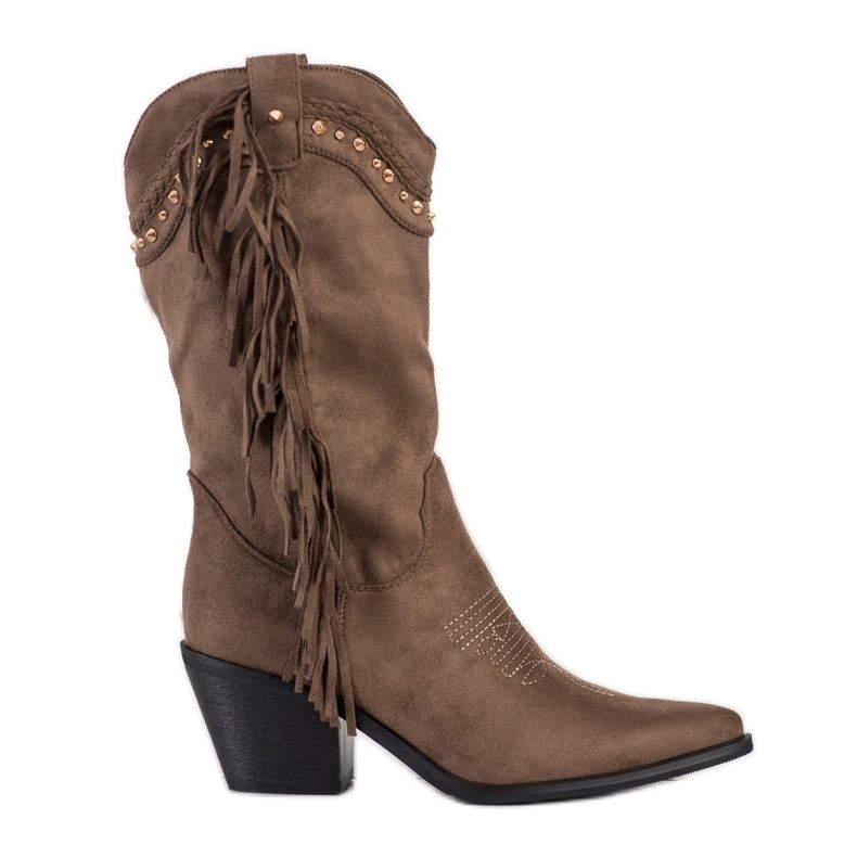 Bestelle Hapsutetut cowboy -saappaat beige