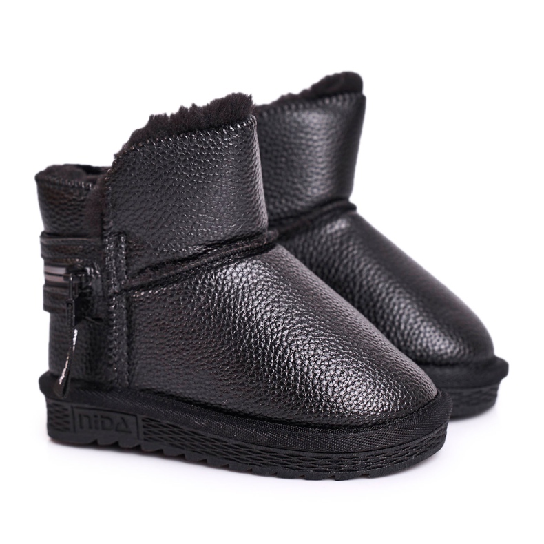 Apawwa Lasten mustat lämpimät lumisaappaat antavat lumen