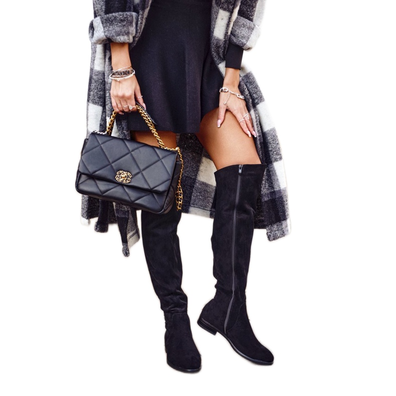 Naisten saappaat Sergio Leone mokka lämmin musta KZ292