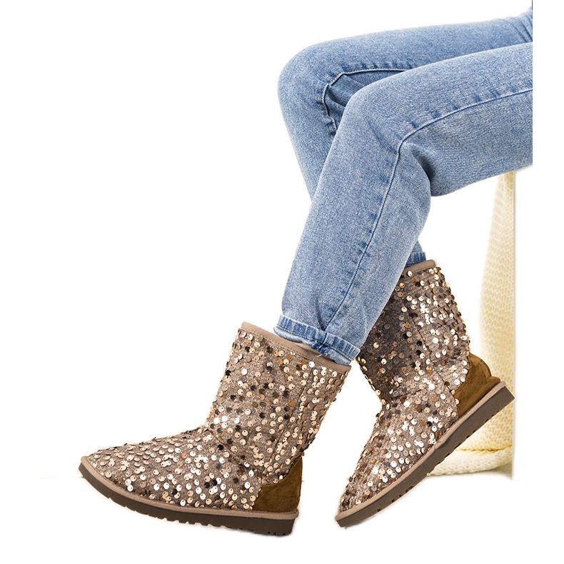 Beige eristetyt saappaat emu Stouteyes ruskea