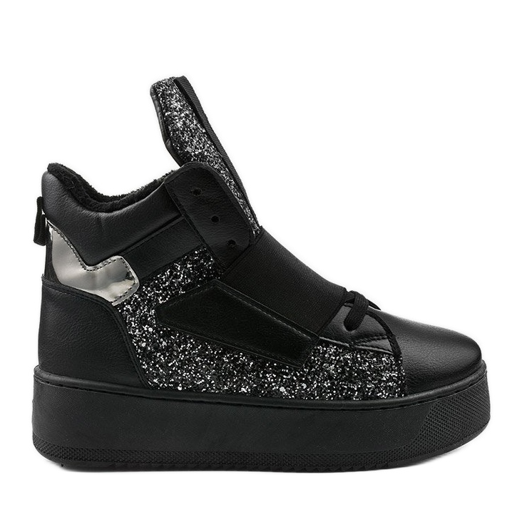 Hentevarin mustat eristetyt saappaat hopea