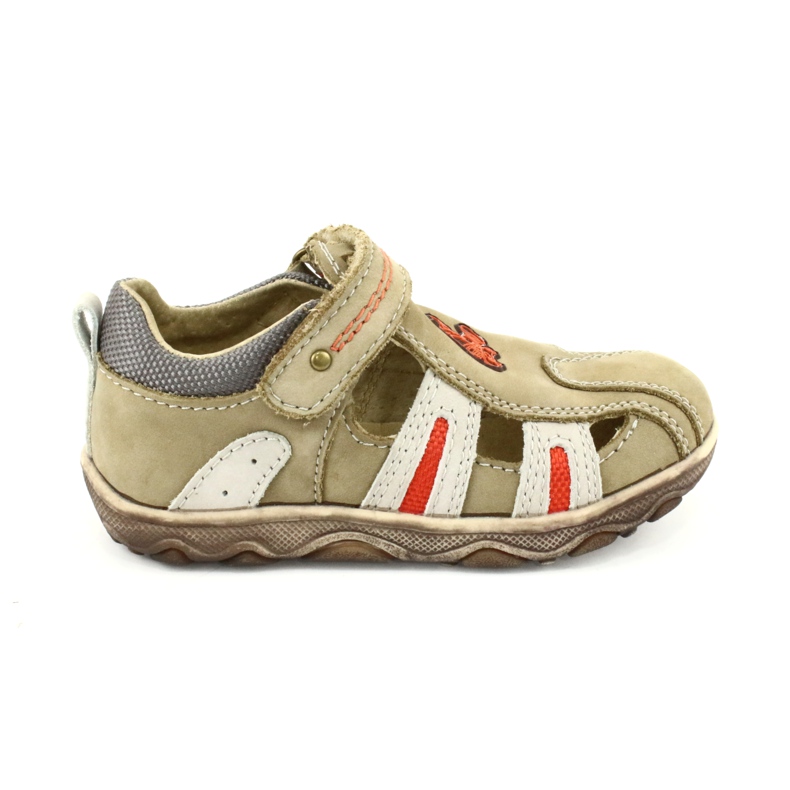 American Club K080 beige-sandaalit tarranauhalla ruskea oranssi