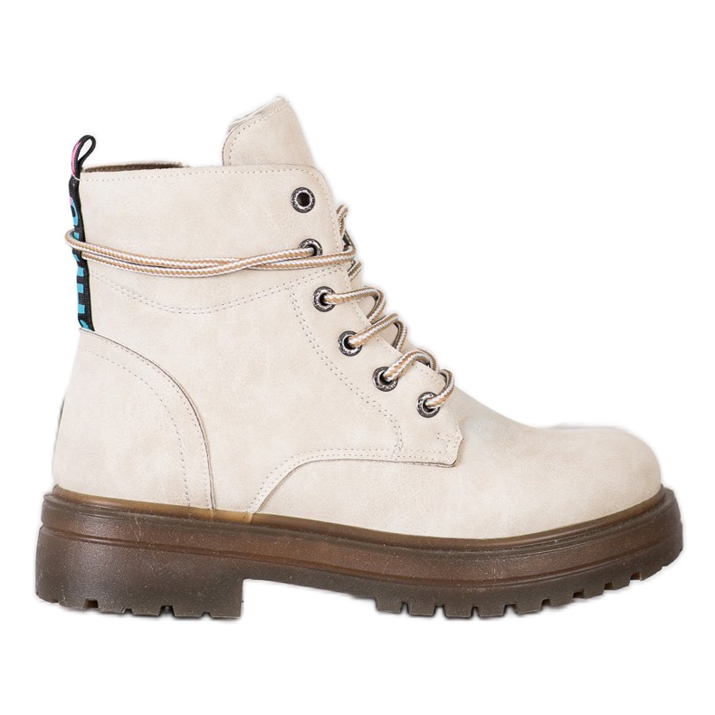 SHELOVET Beige Trappers Eco -nahkaa