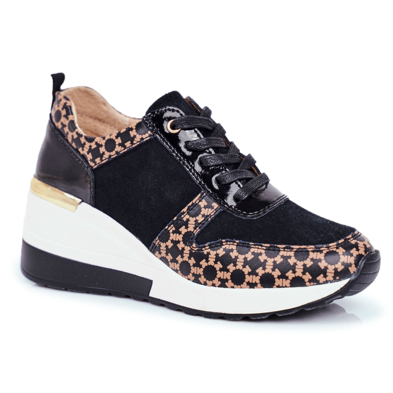 S.Barski Naisten urheilukengät Tennarit Musta Valkoinen Metronus beige kultainen