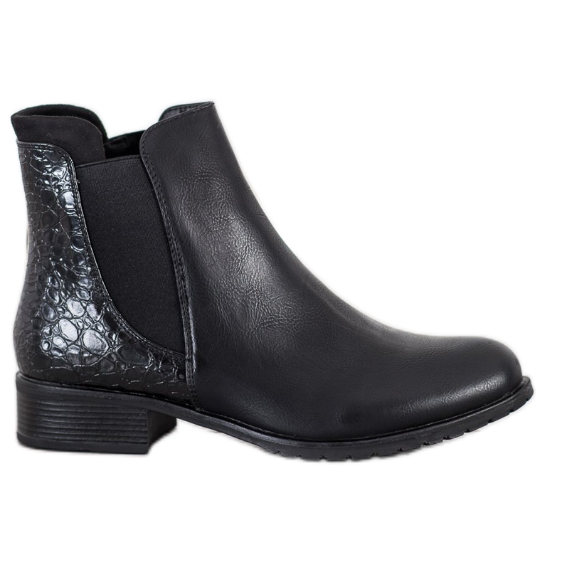 Kayla Casual Snake Print saappaat musta