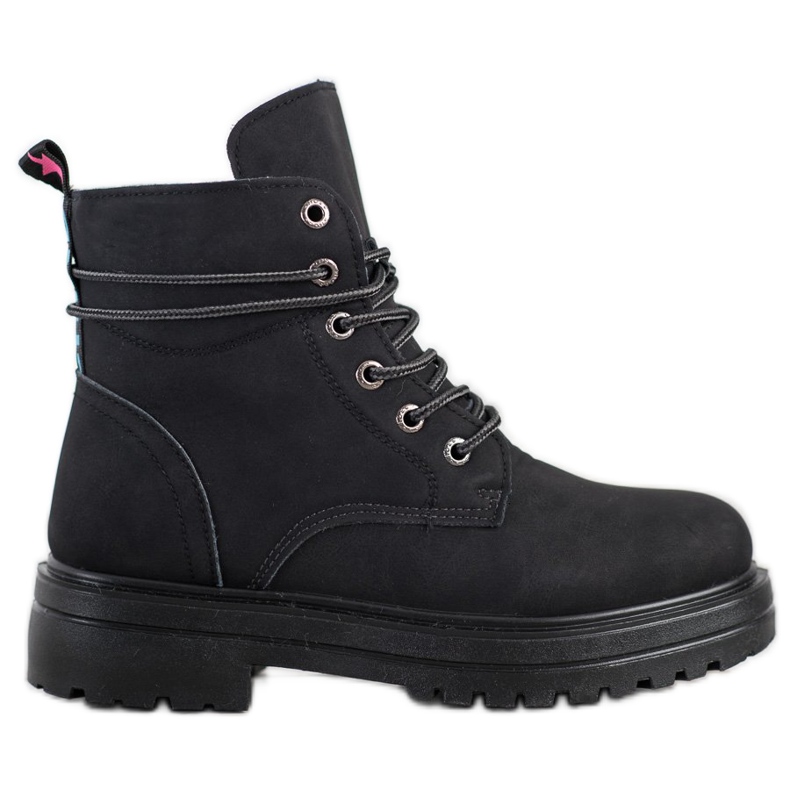 SHELOVET Black Trappers Eco -nahkaa musta