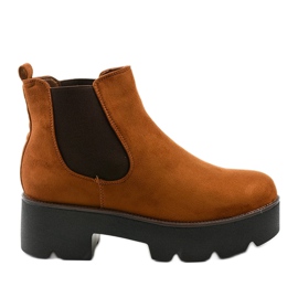 Kamelin mokkanahkakengät Arnlandon alustalla ruskea keltainen Kamelin mokkanahkakengät Arnlandon alustalla ruskea keltainen