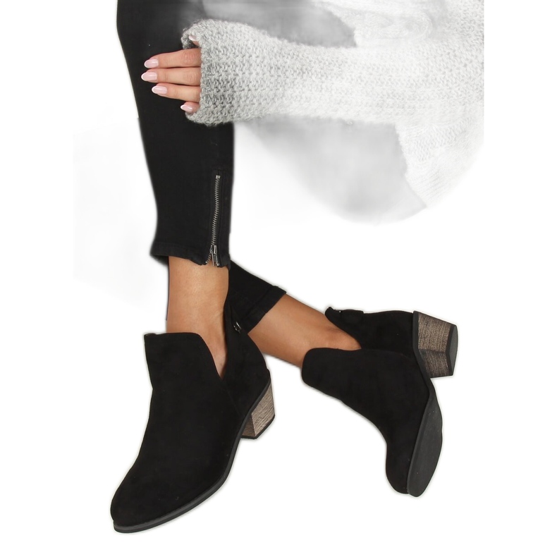 Mustat saappaat, joissa on katkaistu musta CM-8M4-1 Black Ii Quality