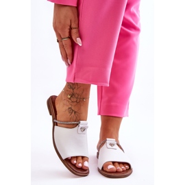 Naisten sandaalit tasakorkoisilla Nicole 2806/009 Valkoinen 1