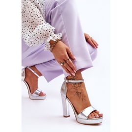 Hopeiset Mandy-korkokengät hopea 1