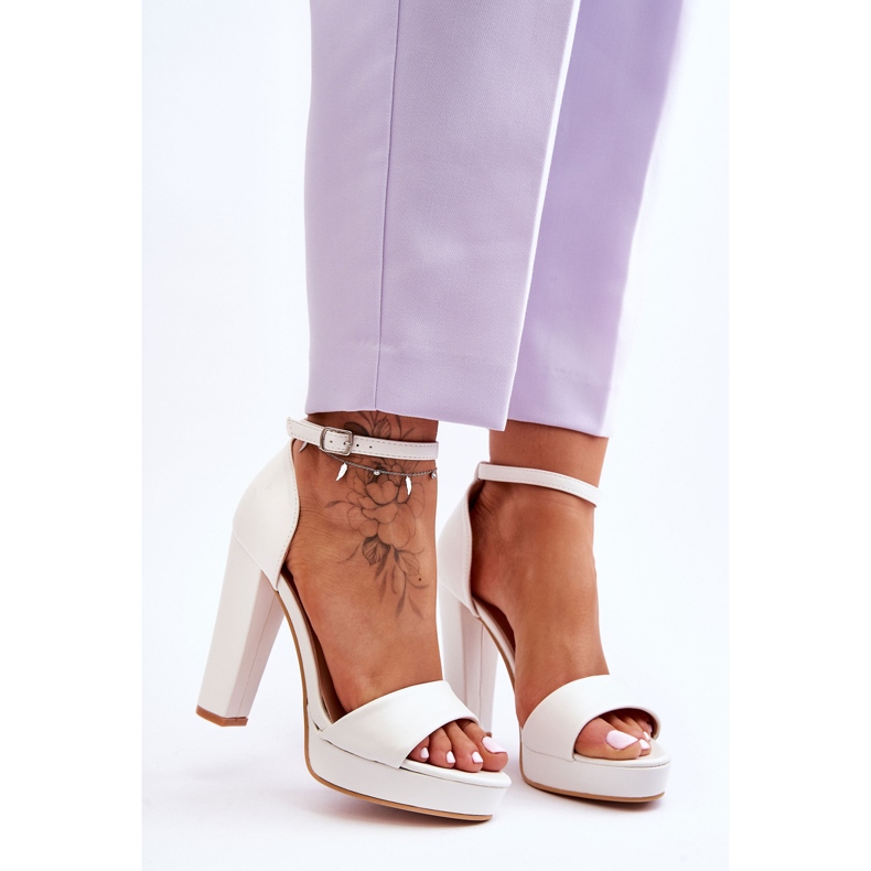 WS1 Valkoiset Mandy-korkokengät valkoinen 1