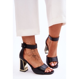 PS1 Tyylikkäät korkeakorkoiset sandaalit musta Sorel 1