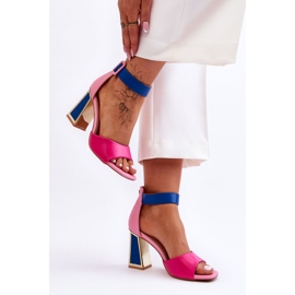Tyylikkäät korkeakorkoiset sandaalit Pinkki ja sininen Sorel vaaleanpunainen 4