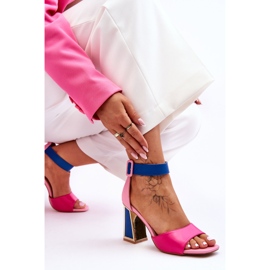 Tyylikkäät korkeakorkoiset sandaalit Pinkki ja sininen Sorel vaaleanpunainen 7