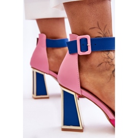 Tyylikkäät korkeakorkoiset sandaalit Pinkki ja sininen Sorel vaaleanpunainen 5