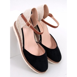 Ellio Black wedge espadrillit musta 1