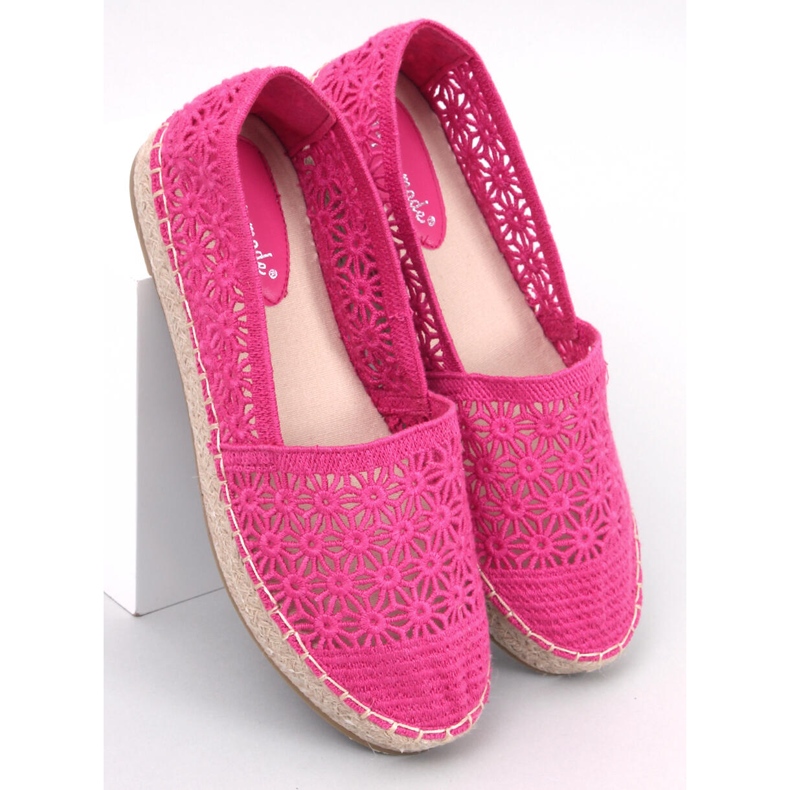 Harjakattoiset espadrillit Terian Fuchsia Rose Red vaaleanpunainen 1