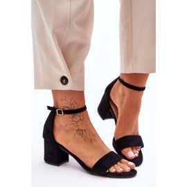 Mustat Honeymoon matalakorkoiset klassiset mokkanahkasandaalit 1