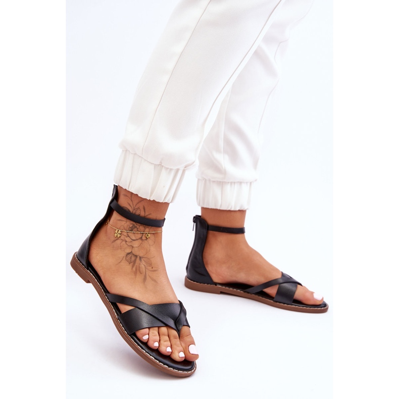 Naisten vetoketjulliset tasaiset varvastossut mustat Rise Up! 1