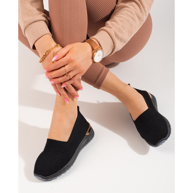 Naisten Shelovet mustat harjakattoiset lenkkarit 2