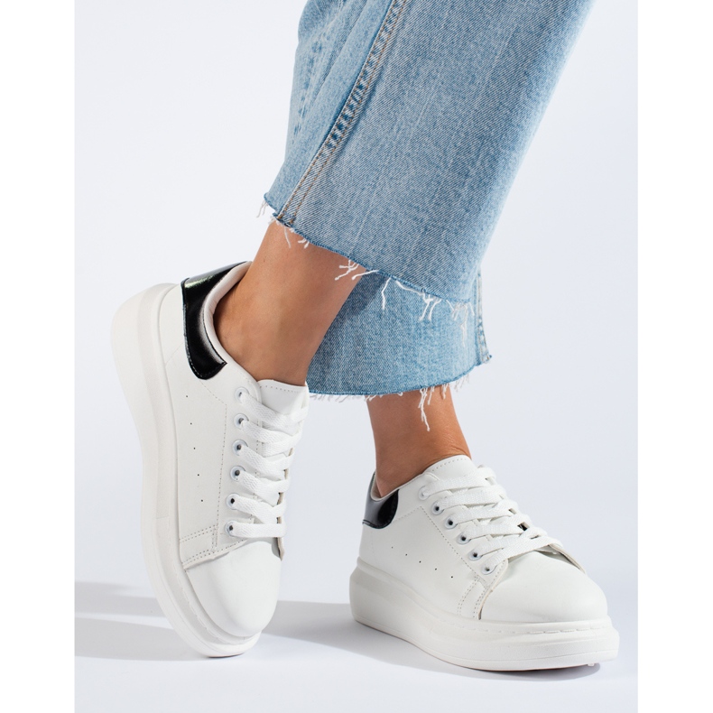 Shelovet naisten valkoiset urheilukengät valkoinen 1