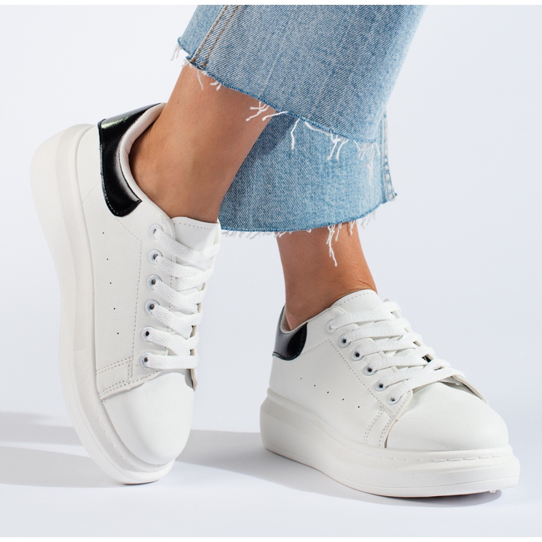 Shelovet naisten valkoiset urheilukengät valkoinen 2