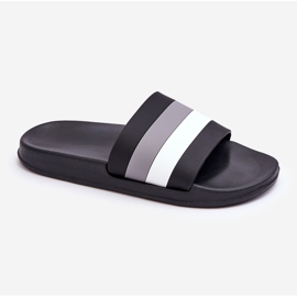 Naisten mustat Vision raidalliset tossut 1