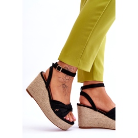 Naisten kiila sandaalit musta Kendall 3