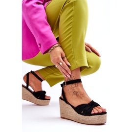 Naisten kiila sandaalit musta Kendall 5