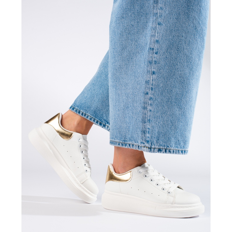 Shelovet naisten valkoiset urheilukengät valkoinen 1