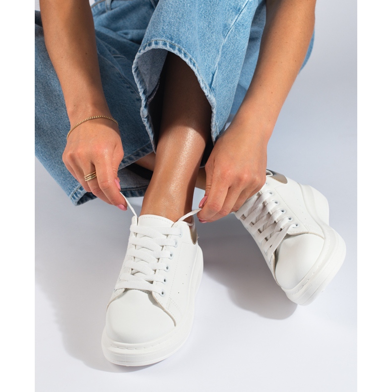 Shelovet naisten valkoiset urheilukengät valkoinen 2