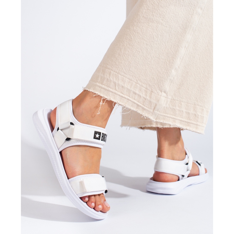 Naisten valkoiset sandaalit Big Star HH274A026 valkoinen 2