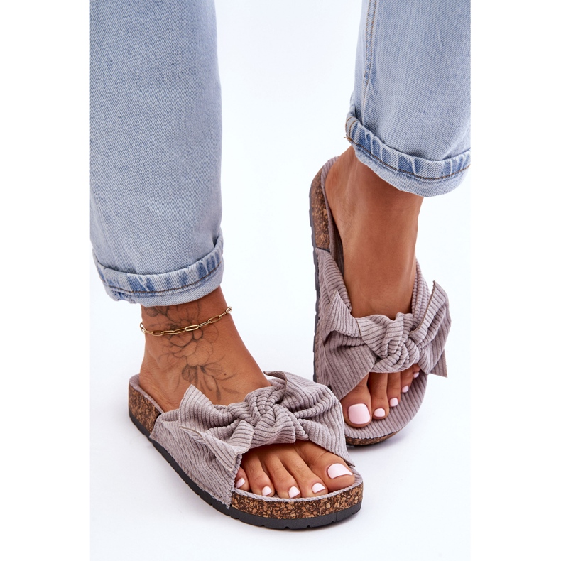 Vakosamettikorkkitossut Harmaa Summertime 2