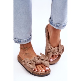 Vakosamettikorkkitossut Tumma beige Summertime 1