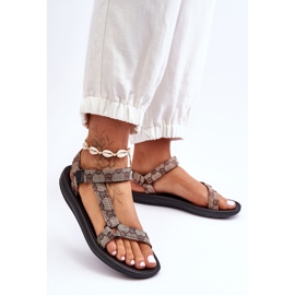 Naisten kuviolliset urheilusandaalit Ruskeat Ultimate 1