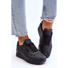 PM1 Merida Black Lace-up Platform nahkaiset urheilukengät musta 2