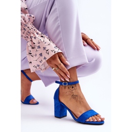 Siniset Madame Suede korkeakorkoiset sandaalit sininen 1