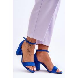 Siniset Madame Suede korkeakorkoiset sandaalit sininen 2