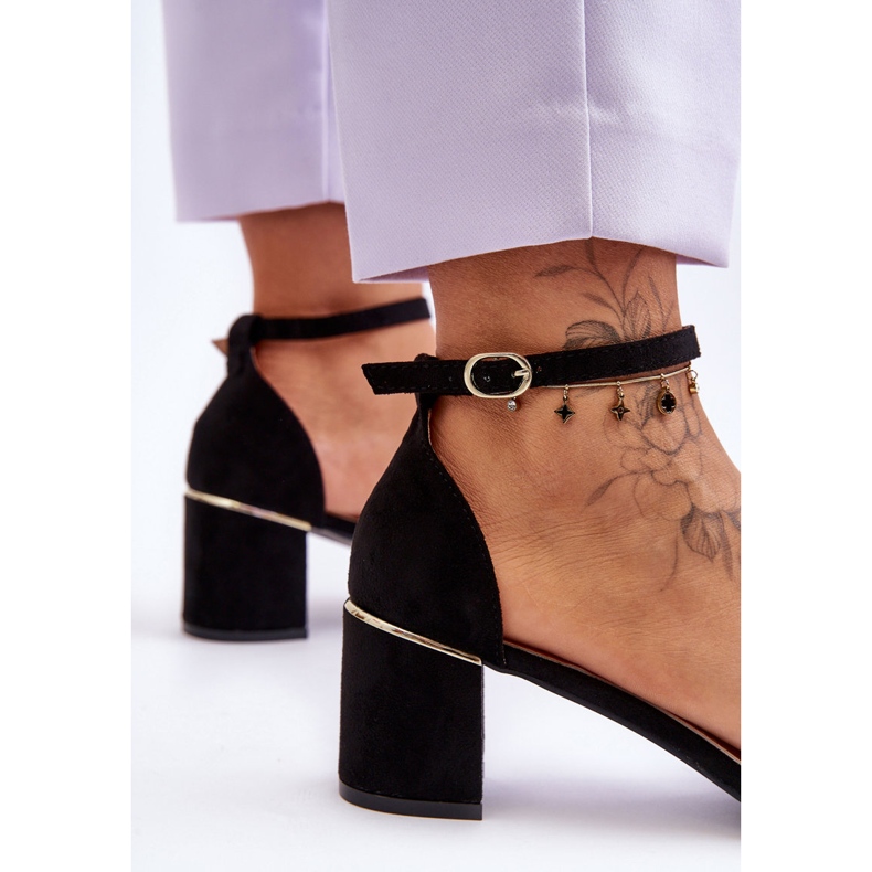 Sandaalit vakaalla kantapäällä Musta Palermo 2