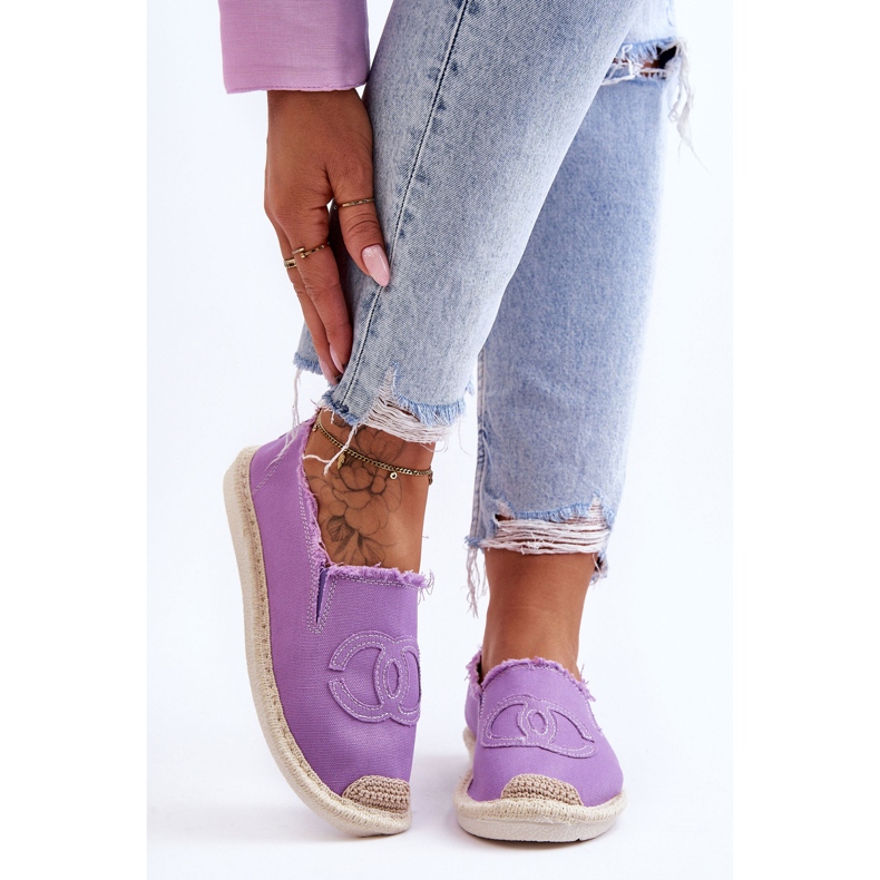 Klassiset naisten espadrillit, violetti 2