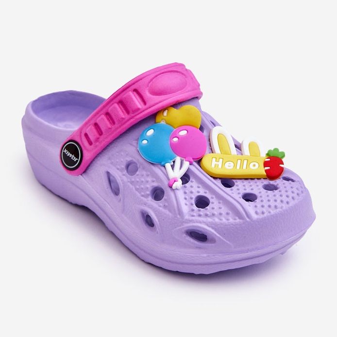 WJ1 Lasten vaahtomuovi Kevyt Crocs Slides Purple Makeiset violetti 1