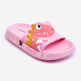 Lasten Foam Slides Dinosaur Pink Dario vaaleanpunainen 1