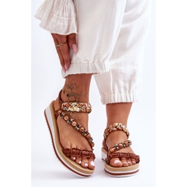 Mukavat Naisten Wedge Sandaalit Ruskeat Jodie 1