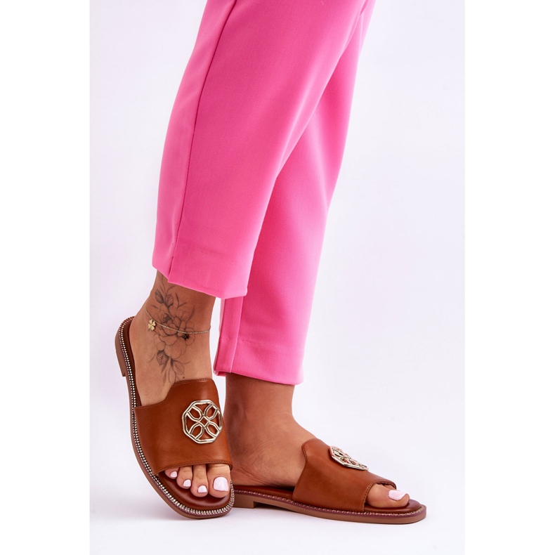 Naisten Camel Larotte klassiset tasakorkoiset tossut ruskea 1