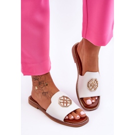 Naisten klassiset tasakorkoiset tossut, valkoinen Larotte 1