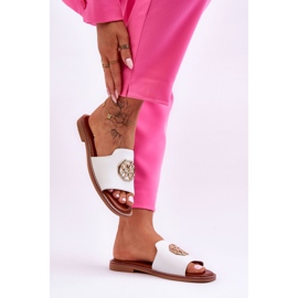 Naisten klassiset tasakorkoiset tossut, valkoinen Larotte 2