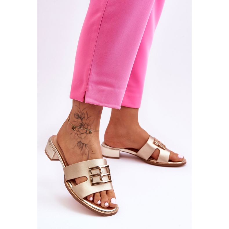 Naisten tyylikkäät tossut kultaisella Atlantis-koristeella kultainen 1